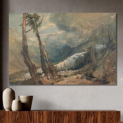 Mer De Glace In The Valley Of Chamouni Switzerland Joseph Mallord William Turner jwt79 canvas print 