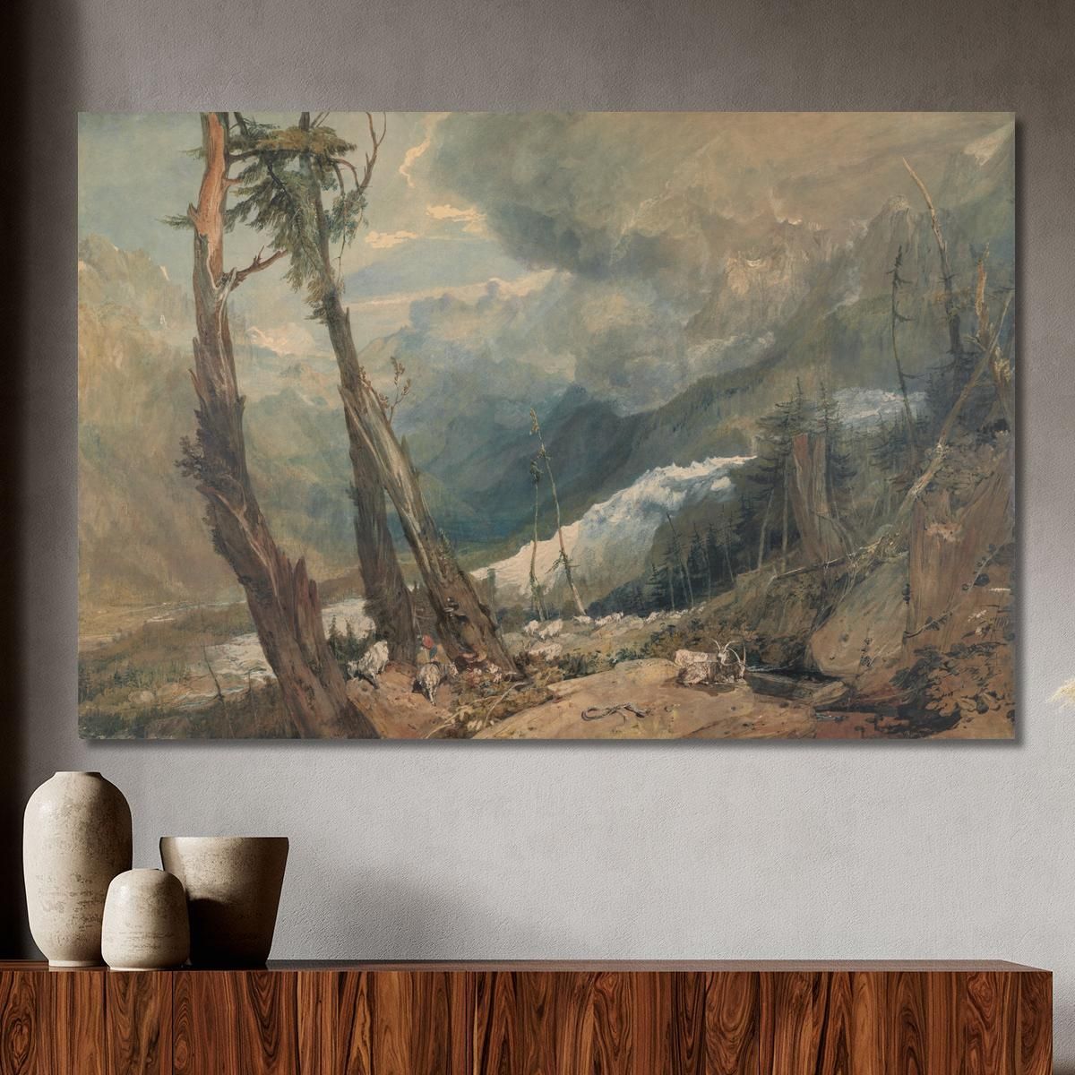 Mer De Glace In The Valley Of Chamouni Switzerland Joseph Mallord William Turner jwt79 canvas print 