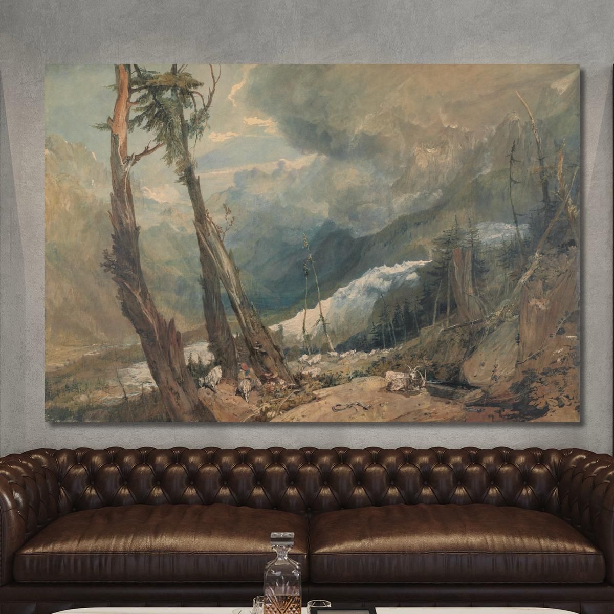Mer De Glace In The Valley Of Chamouni Switzerland Joseph Mallord William Turner jwt79 canvas print 