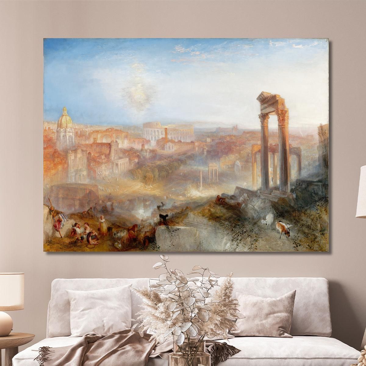Modern Rome Campo Vaccino Joseph Mallord William Turner jwt80 canvas print 