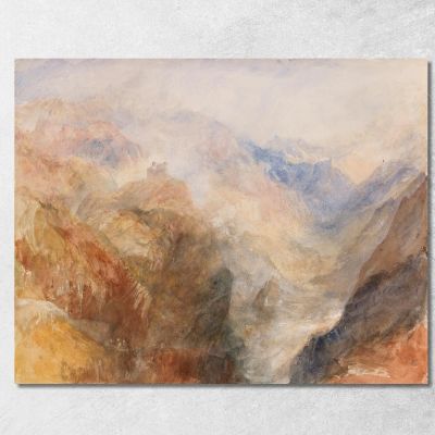 Montjovet From Below St Vincent Looking Down The Val D'Aosta Towards Berriaz Joseph Mallord William Turner jwt81 canvas print 