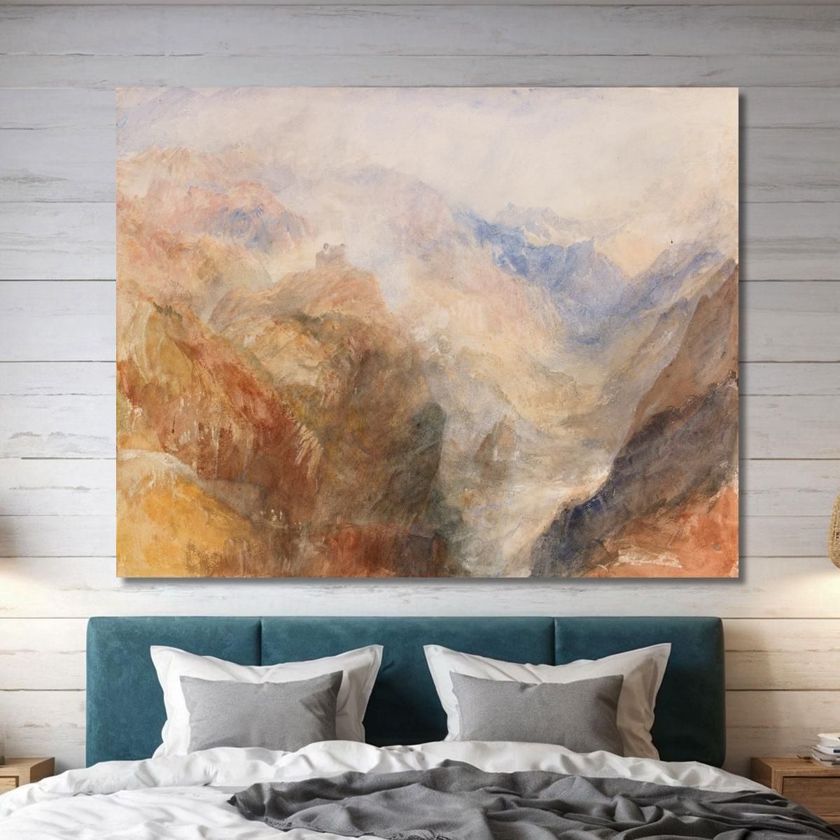 Montjovet From Below St Vincent Looking Down The Val D'Aosta Towards Berriaz Joseph Mallord William Turner jwt81 canvas print 