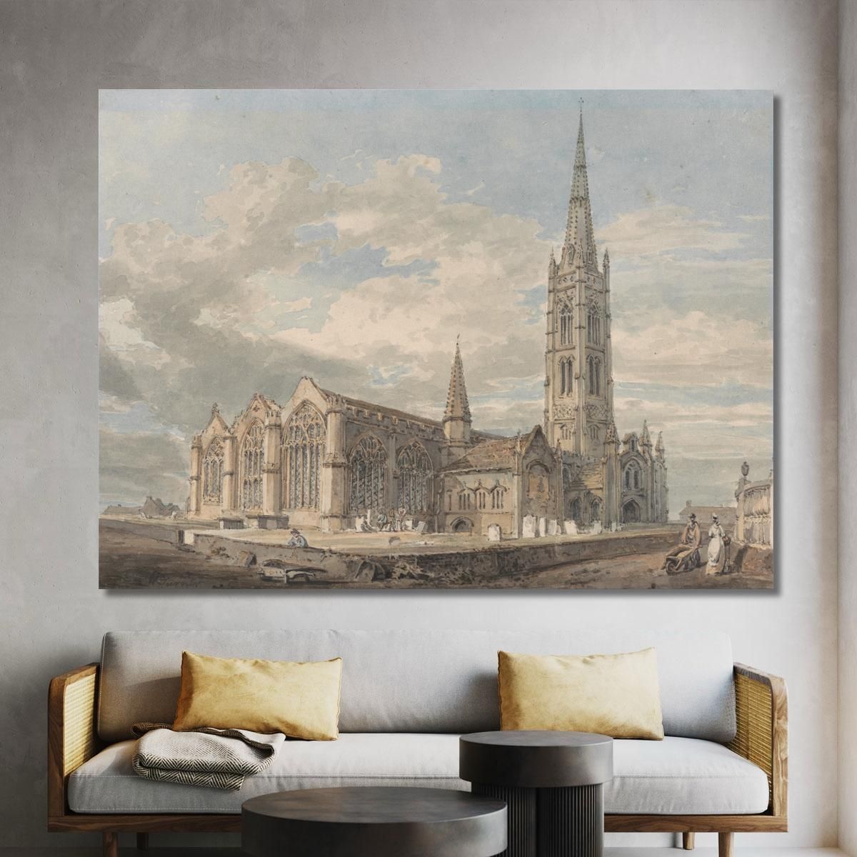 North East View Of Grantham Church Lincolnshire Joseph Mallord William Turner jwt87 canvas print 