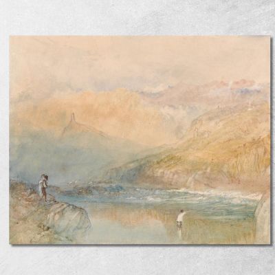 On The Moselle Near Traben Trarbach Joseph Mallord William Turner jwt90 canvas print 