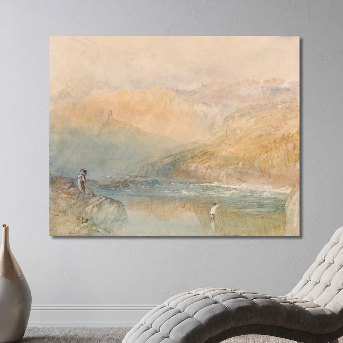 On The Moselle Near Traben Trarbach Joseph Mallord William Turner jwt90 canvas print 