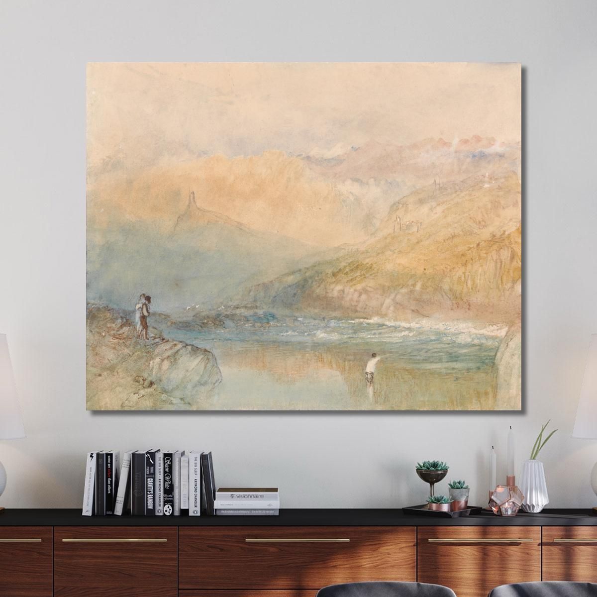 On The Moselle Near Traben Trarbach Joseph Mallord William Turner jwt90 canvas print 