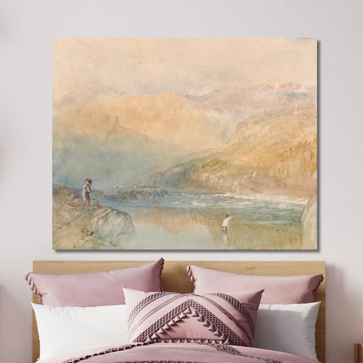 On The Moselle Near Traben Trarbach Joseph Mallord William Turner jwt90 canvas print 