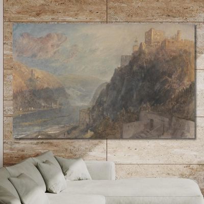 Rheinfels Looking To Katz And Gourhausen Joseph Mallord William Turner jwt94 canvas print 