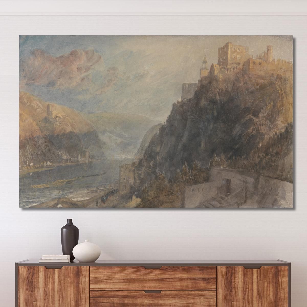 Rheinfels Looking To Katz And Gourhausen Joseph Mallord William Turner jwt94 canvas print 