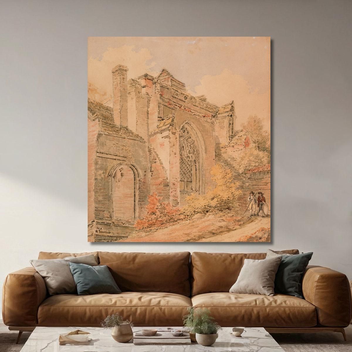 Saint Albans Abbey Hertfordshire Joseph Mallord William Turner jwt98 canvas print 