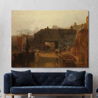Saltash With The Water Ferry Cornwall Joseph Mallord William Turner jwt101 canvas print 