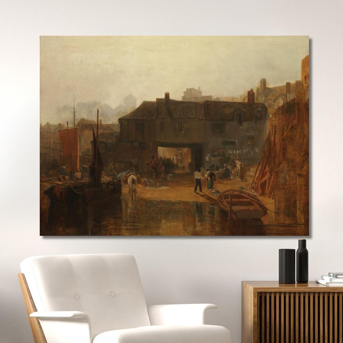 Saltash With The Water Ferry Cornwall Joseph Mallord William Turner jwt101 canvas print 