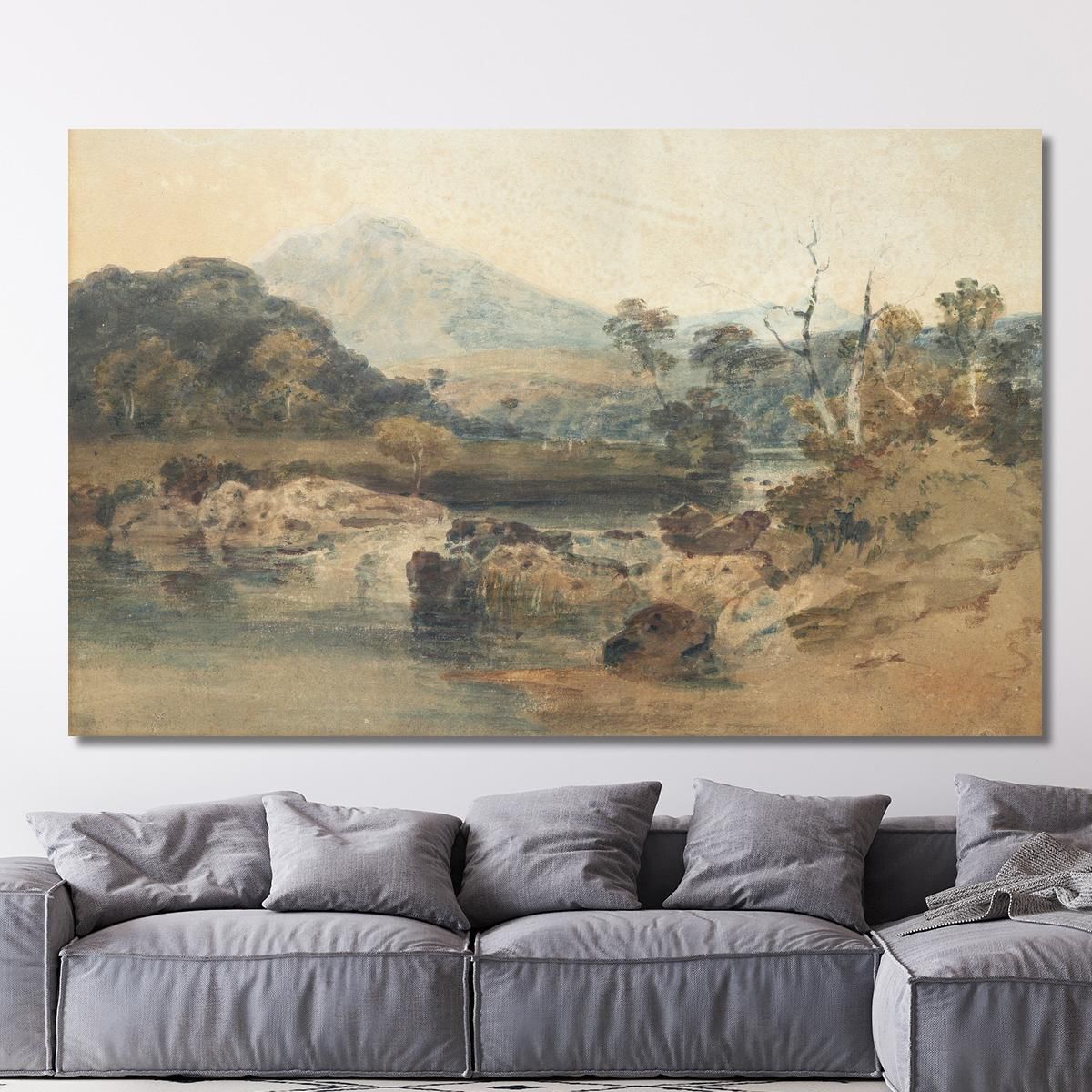 Snowdon From Beddgelert Joseph Mallord William Turner jwt111 canvas print 