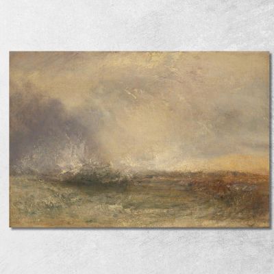 Stormy Sea Breaking On A Shore Joseph Mallord William Turner jwt117 canvas print 