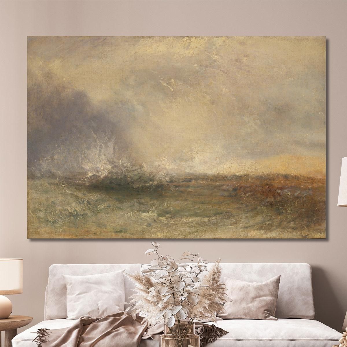 Stormy Sea Breaking On A Shore Joseph Mallord William Turner jwt117 canvas print 