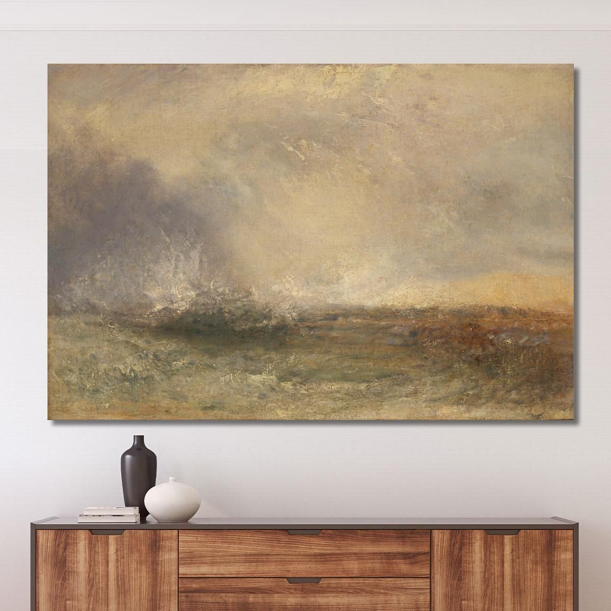 Stormy Sea Breaking On A Shore Joseph Mallord William Turner jwt117 canvas print 