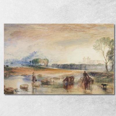 Sunset And Moonrise Joseph Mallord William Turner jwt118 canvas print 