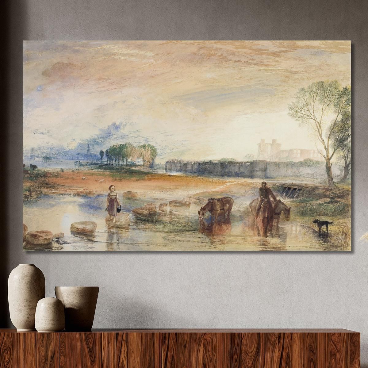Sunset And Moonrise Joseph Mallord William Turner jwt118 canvas print 