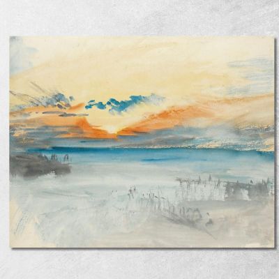 Sunset Over Water Joseph Mallord William Turner jwt119 canvas print 