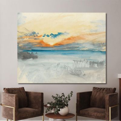 Sunset Over Water Joseph Mallord William Turner jwt119 canvas print 