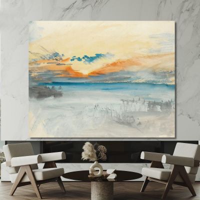 Sunset Over Water Joseph Mallord William Turner jwt119 canvas print 