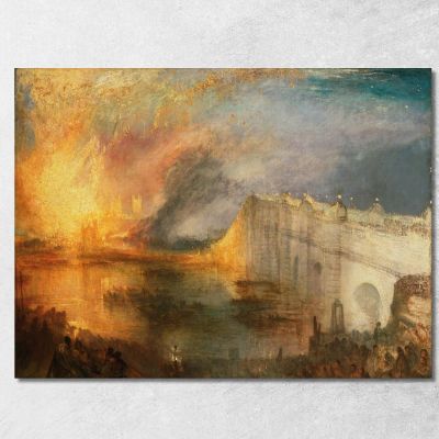 The Burning Of The Houses Of Lords And Commons October 16 1834 Joseph Mallord William Turner jwt124 canvas print 