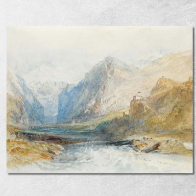 The Domleschg Valley Looking North To The Gorge At Rothenbrünnen Joseph Mallord William Turner jwt126 canvas print 