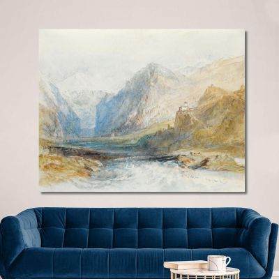 The Domleschg Valley Looking North To The Gorge At Rothenbrünnen Joseph Mallord William Turner jwt126 canvas print 