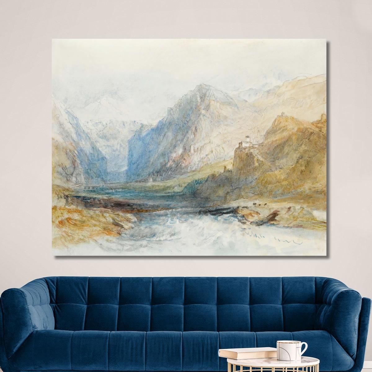 The Domleschg Valley Looking North To The Gorge At Rothenbrünnen Joseph Mallord William Turner jwt126 canvas print 