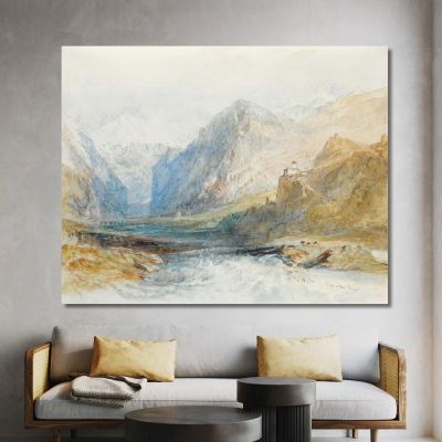 The Domleschg Valley Looking North To The Gorge At Rothenbrünnen Joseph Mallord William Turner jwt126 canvas print 