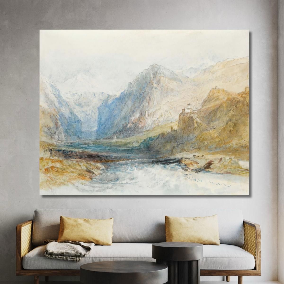 The Domleschg Valley Looking North To The Gorge At Rothenbrünnen Joseph Mallord William Turner jwt126 canvas print 