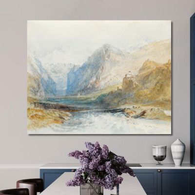 The Domleschg Valley Looking North To The Gorge At Rothenbrünnen Joseph Mallord William Turner jwt126 canvas print 