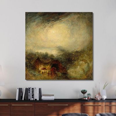 The Evening Of The Deluge Joseph Mallord William Turner jwt127 canvas print 