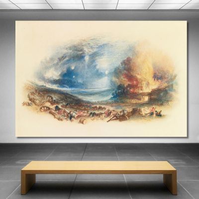 The Field Of Waterloo Seen From Hougoumont Joseph Mallord William Turner jwt128 canvas print 