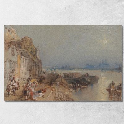 Tours_ Sunset- Looking Backwards Joseph Mallord William Turner jwt139 canvas print 