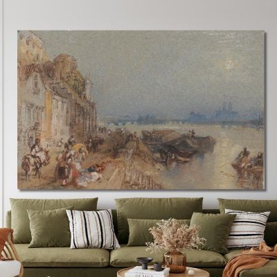 Tours_ Sunset- Looking Backwards Joseph Mallord William Turner jwt139 canvas print 