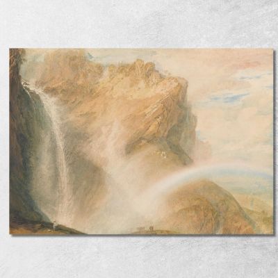 Upper Fall Of The Reichenbach_ Rainbow Joseph Mallord William Turner jwt141 canvas print 
