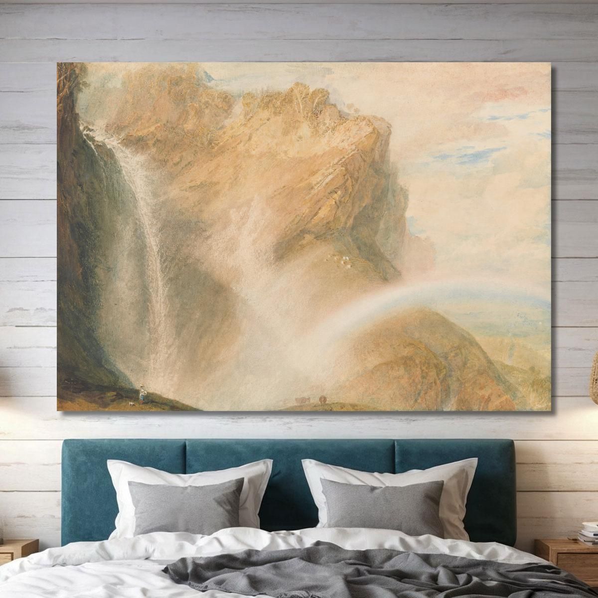 Upper Fall Of The Reichenbach_ Rainbow Joseph Mallord William Turner jwt141 canvas print 