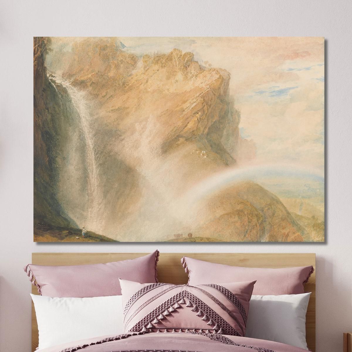 Upper Fall Of The Reichenbach_ Rainbow Joseph Mallord William Turner jwt141 canvas print 