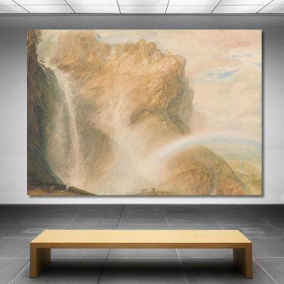 Upper Fall Of The Reichenbach_ Rainbow Joseph Mallord William Turner jwt141 canvas print 