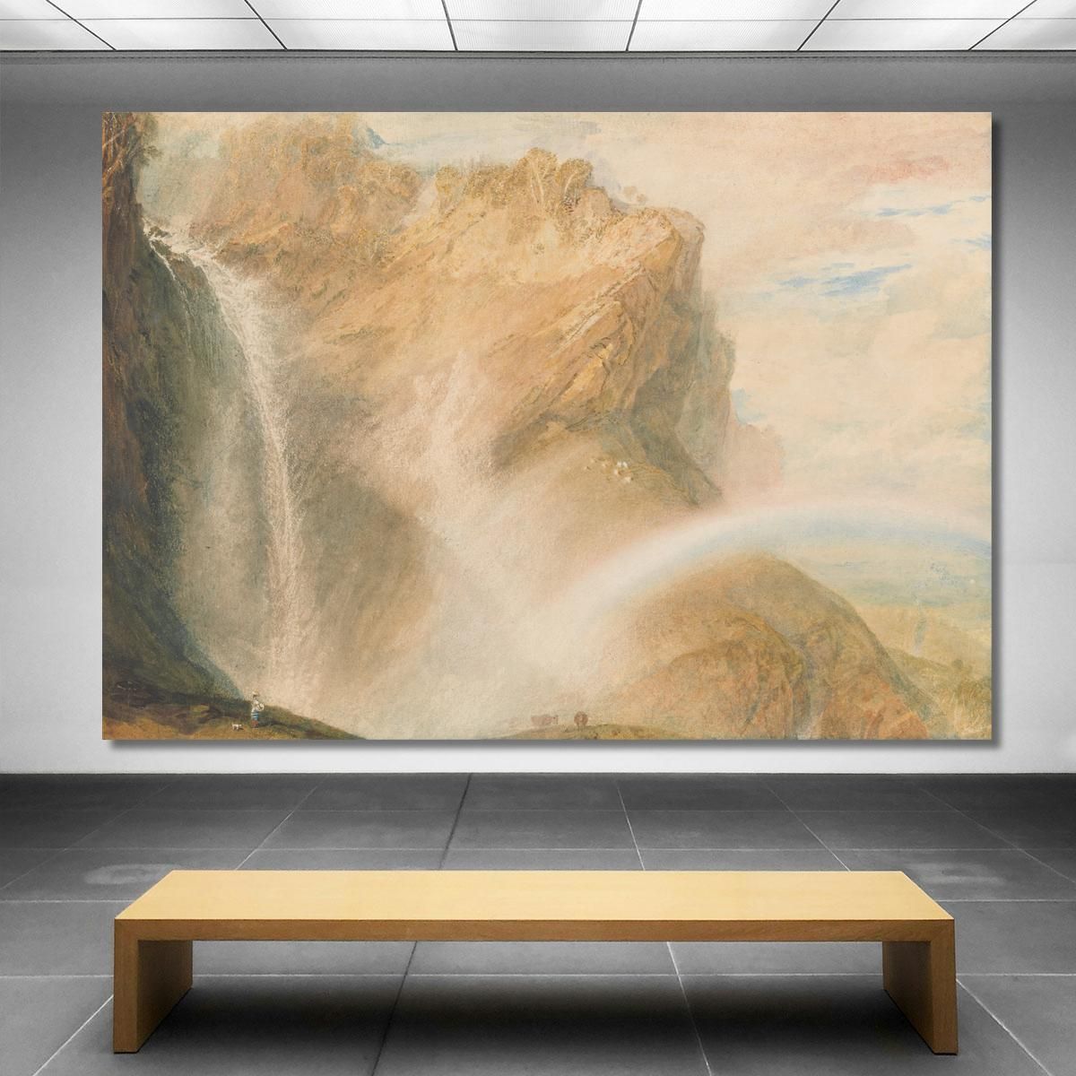 Upper Fall Of The Reichenbach_ Rainbow Joseph Mallord William Turner jwt141 canvas print 