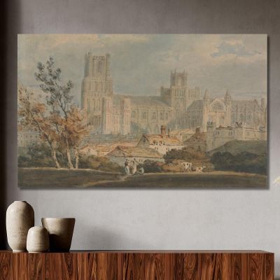 View Of Ely Cathedral Joseph Mallord William Turner jwt147 canvas print 