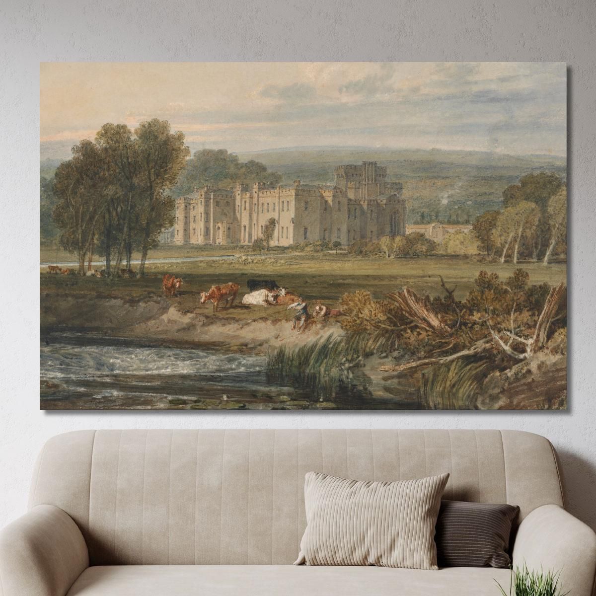 View Of Hampton Court Herefordshire From The Southeast Joseph Mallord William Turner jwt149 canvas print 