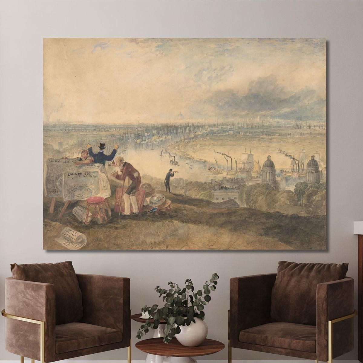 View Of London From Greenwich Joseph Mallord William Turner jwt151 canvas print 