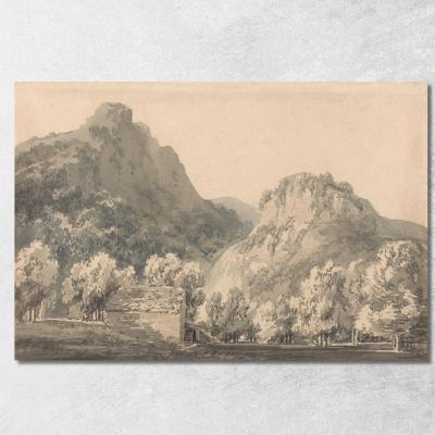 Waterfall Of Lodore Cumberland Joseph Mallord William Turner jwt155 canvas print 