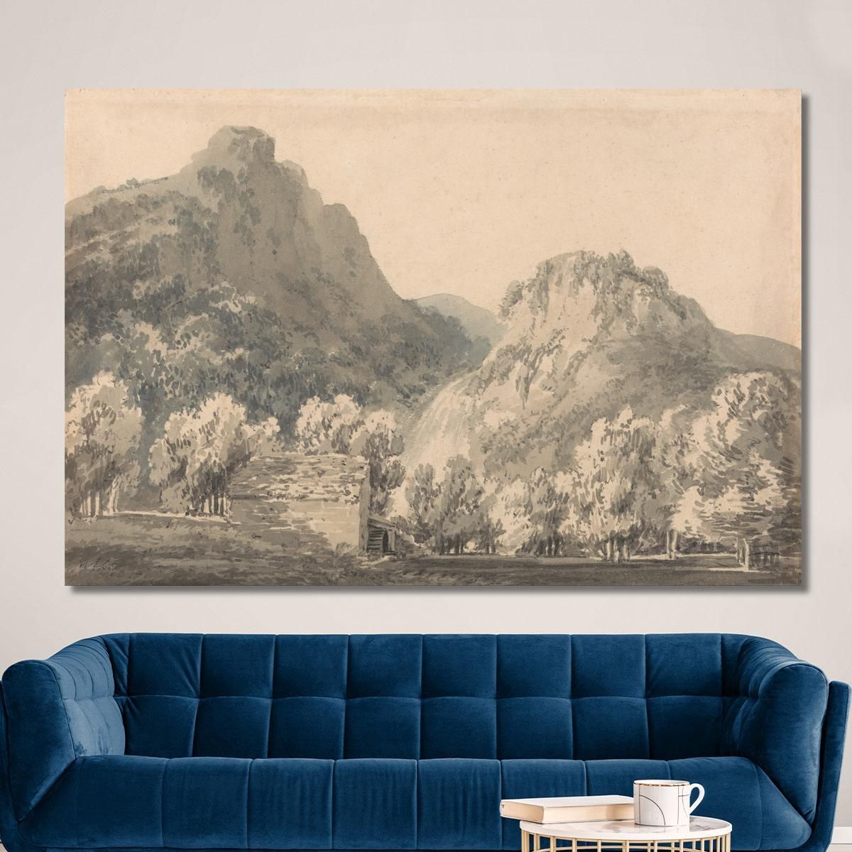 Waterfall Of Lodore Cumberland Joseph Mallord William Turner jwt155 canvas print 