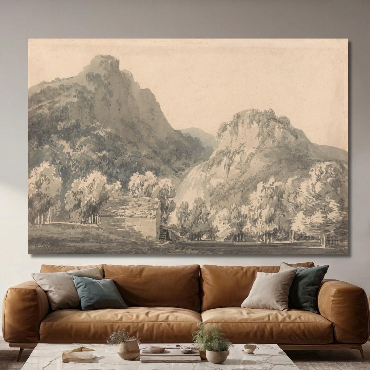 Waterfall Of Lodore Cumberland Joseph Mallord William Turner jwt155 canvas print 