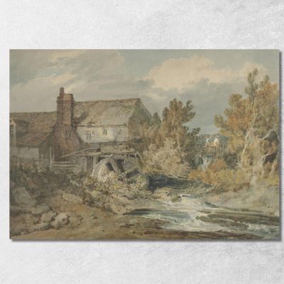 Watermill Near A Flowing Brook Joseph Mallord William Turner jwt156 canvas print 