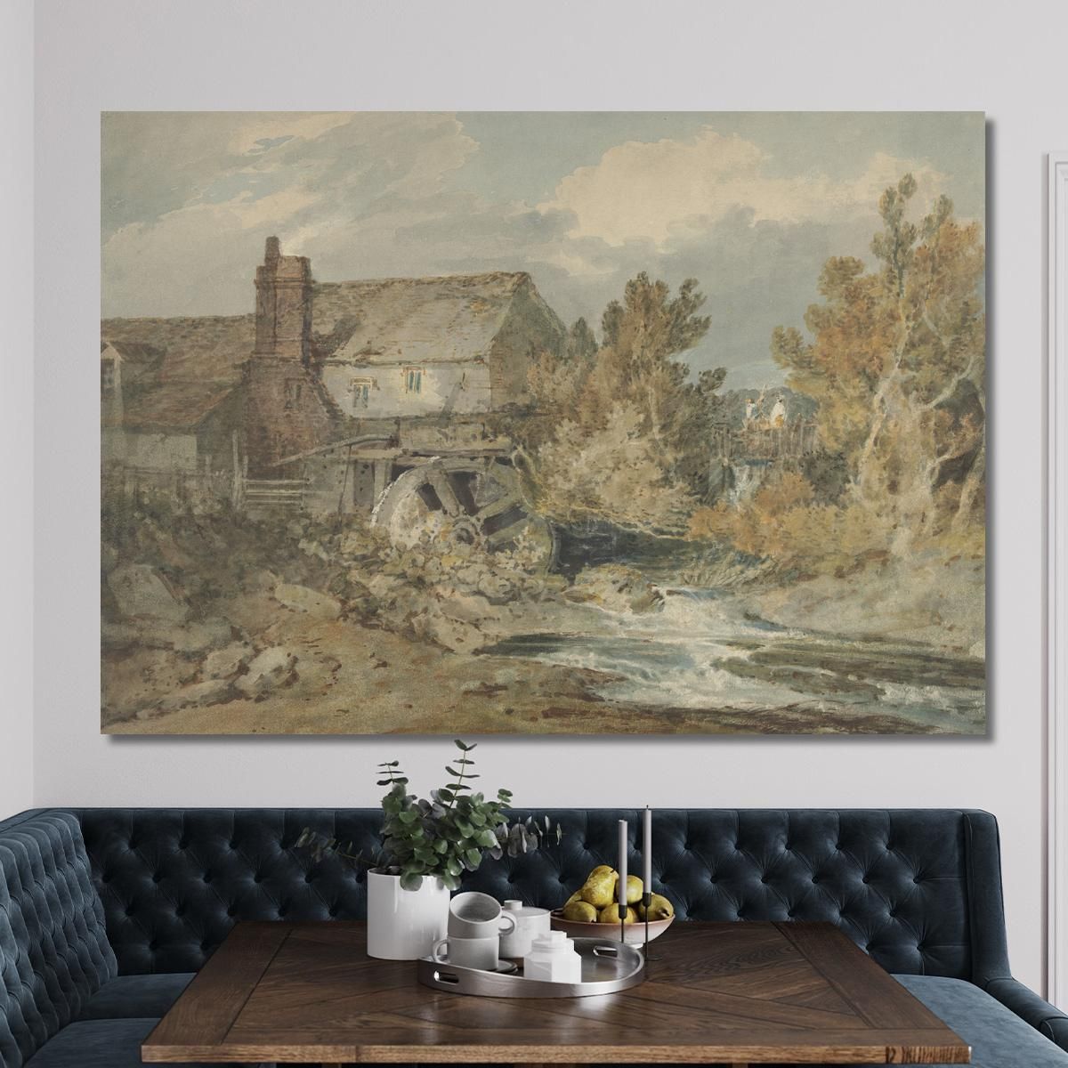 Watermill Near A Flowing Brook Joseph Mallord William Turner jwt156 canvas print 