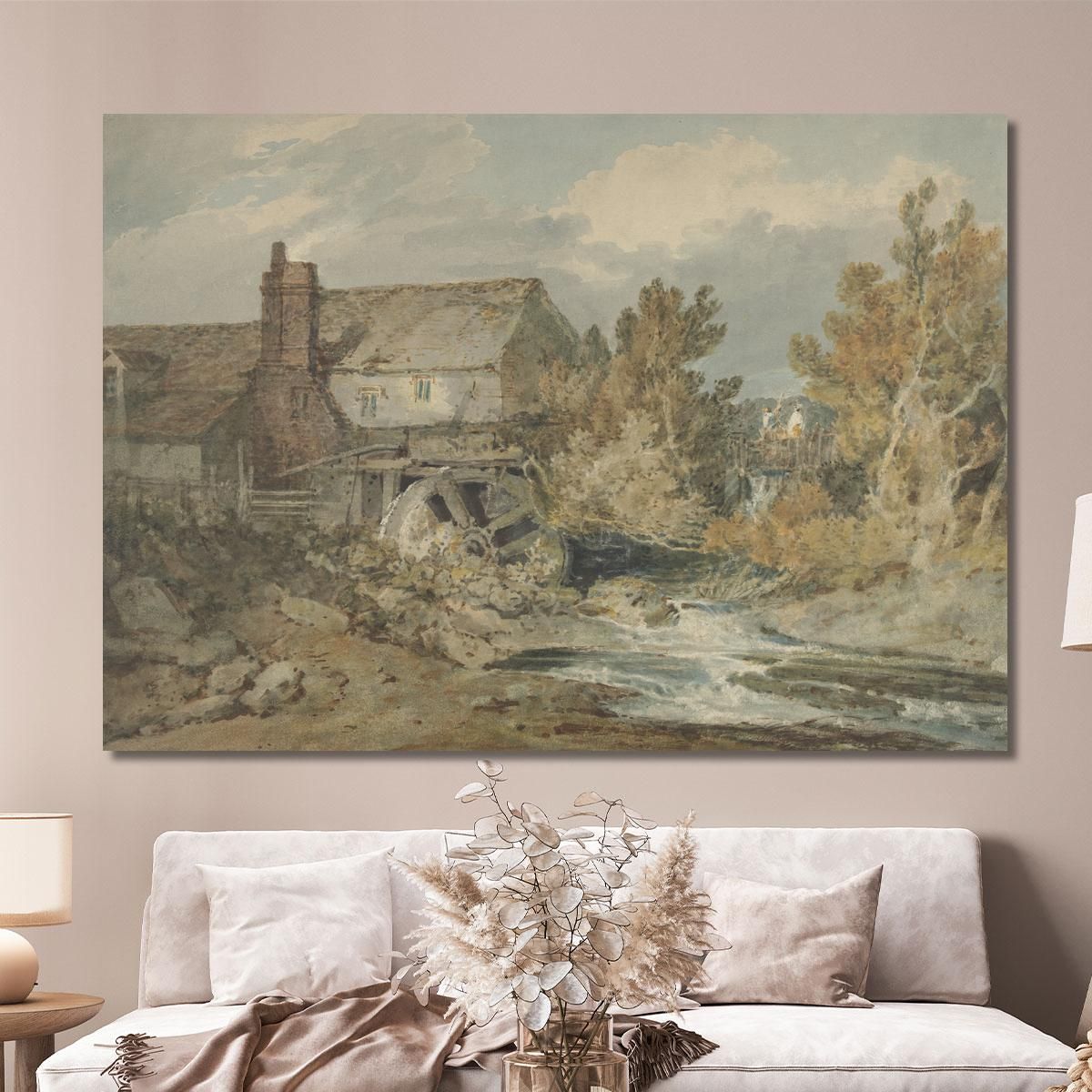 Watermill Near A Flowing Brook Joseph Mallord William Turner jwt156 canvas print 